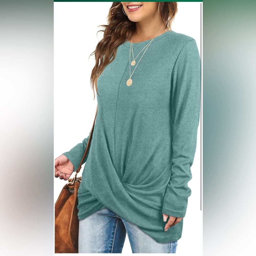 Light Blue Long Sleeve Top